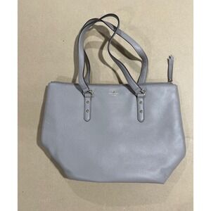 Kate Spade Penny Larchmont Ave Tote  Women Med/Large Grey Pebble Leather Zip Top